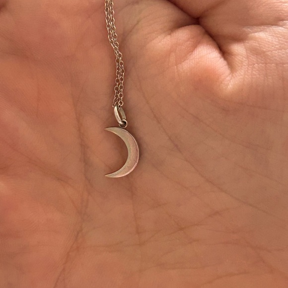 Zoe Lev white gold necklace with diamond moon pendant - Picture 4 of 6